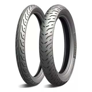 Par Pneu Biz 125 60/100-17 + 80/100-14 Pilot Street Michelin