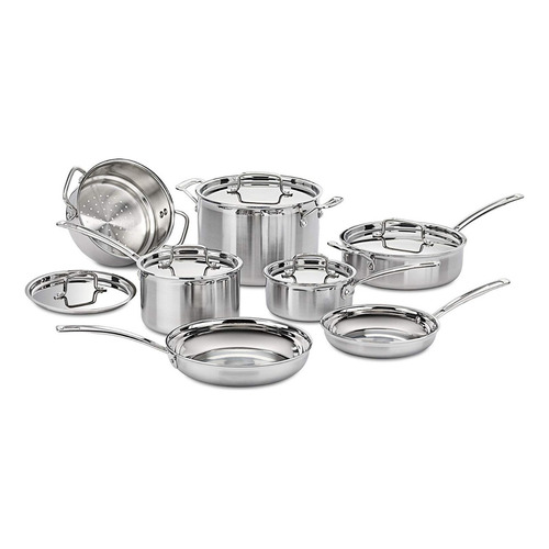 Batería Cuisinart MCP-12N Cocina 12 piezas Plateado