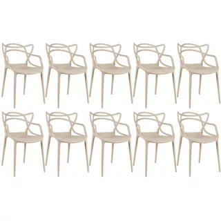 10  Cadeiras Allegra Cozinha Ana Maria Inmetro Colorida Cores Cor Da Estrutura Da Cadeira Nude