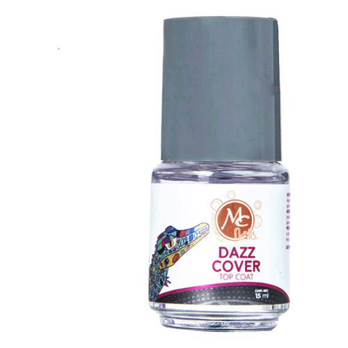 Esmalte Brillante Dazz Cover Top Coat Para Uñas. Mc Nails Color Transparente