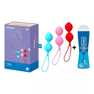 Combo Bolas Chinas Entrenamiento Kegel Piso Pélvico+ Gel Lub