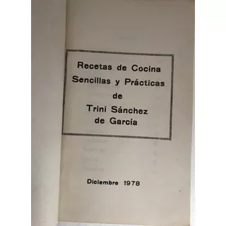 Recetas De Cocina Prácticas Y Sencillas Vintage 1978