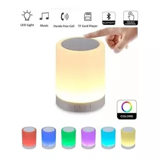 Bocina Lampara Led Bluetooth Touch Recargable Rgb