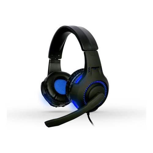 Naceb Tecnología  Audífonos Gamer con Micrófono Omnidireccional  NA-0304 Sonido de Alta Definición con Cancelación de Ruido color Negro con Azul