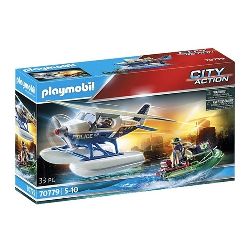 Playmobil Hidroavión De La Policía Y Bote