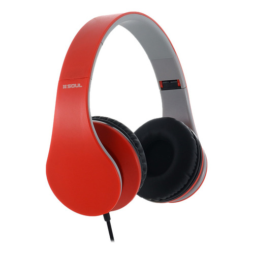 Auricular Soul Vincha Con Cable L600 Sonic Shock Color Rojo