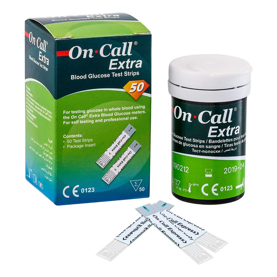 Cintas Reactivas - Glucometro On Call Extra 100 Ud -topmedic