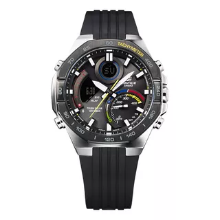 Reloj Hombre Casio Edifice Ecb-950mp 1a Ø48mm - Impacto Color De La Malla Negro Color Del Bisel Plateado