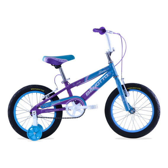 Bicicleta Benotto Fiore Rodada 16 Purpura/azul Color Índigo Tamaño Del Cuadro Un