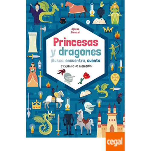 Princesas Y Dragones, Busca, Encuentra, Cuenta, De Baruzzi, Agnese. Editorial Ediciones Lu, Tapa Dura, Edición 1 En Español, 2021