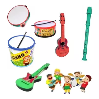 Instrumentos Musicais Infantil Kit Para Prendas & Festas 6pç