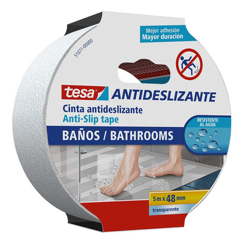 Cinta Antideslizante Baños Piscina 48mm X 5mts Tesa