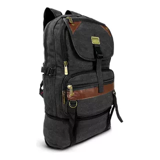 Mochila Bolsa Resistente Em Lona Camping Reforçada 50 L Escolar Notebook Viagem Acampamento Pescaria Trabalho Expansível