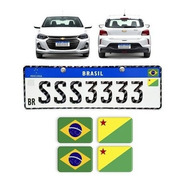 Adesivos Bandeiras Placa Nova Brasil Estados Resinados