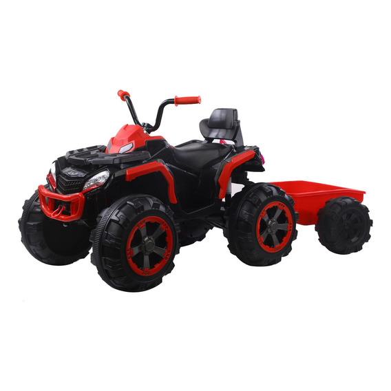 Cuatrimoto A Batería Bebesit Quad Con Carro - Rojo