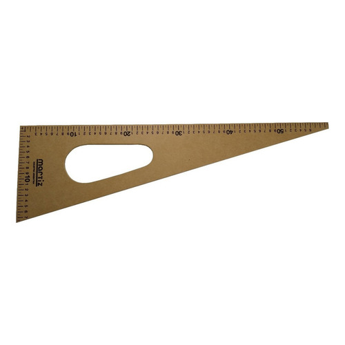 Escuadra Madera Mdf Pizarrón 60 Cm