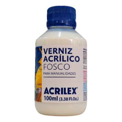 Verniz Acrilico Fosco Incolor 100ml Acrilex Artesanato Geral