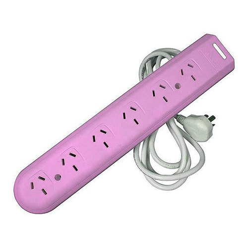 Zapatilla Prolongador Kalop 6 Tomas Cable 1.5 Metros 10a Color Rosa