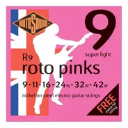 Rotosound R9 Roto Pinks Encordado .009 Para Eléctrica
