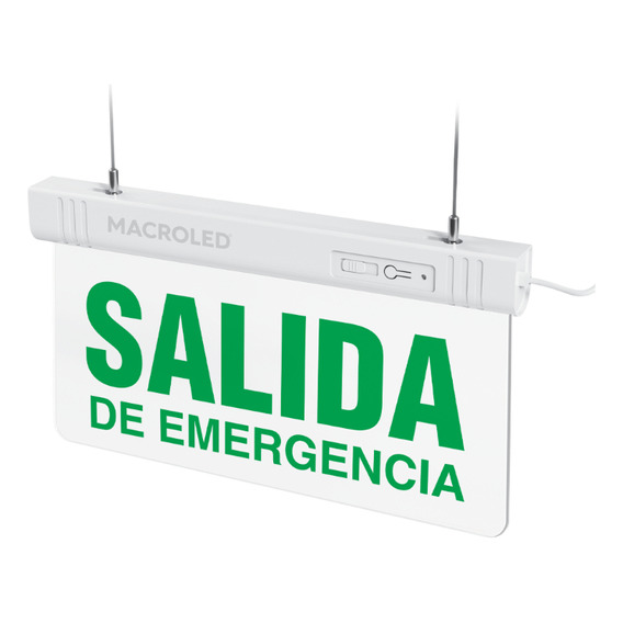 Cartel Luminoso Led Salida De Emergencia Macroled Señalizaci