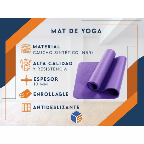 Colchoneta Yoga Pilates Gimnasia Cinta Transportadora 10mm - Color Variante  Azul — Atrix