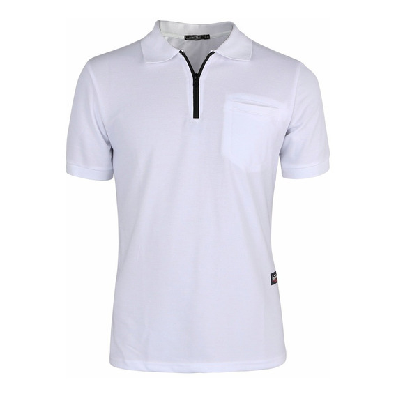 Playeras Hombre Y Tipo Polo Cremallera Casual Moda Slim Fit 