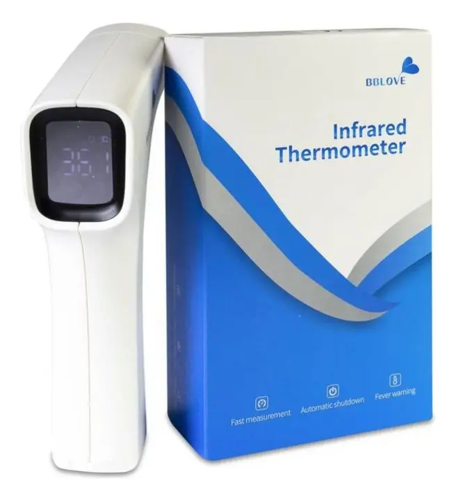 Termómetro Digital Infrarrojo BBLove Modelo AET-R1B1 Sin Contacto Frontal Blanco