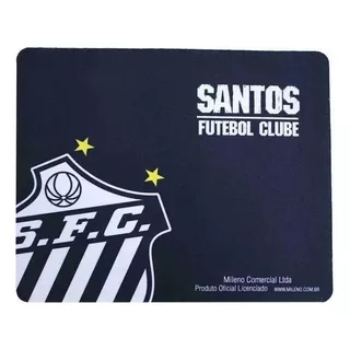 Mouse Pad Time Santos Cor Preto