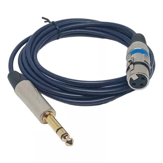 Cable Plug De 1/4 Estereo 6,35mm A Xlr Canon Hembra 2 Metros