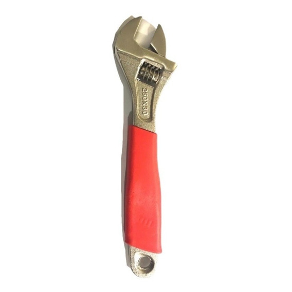 Llave Francesa  Mango Rojo 10 Pulgadas