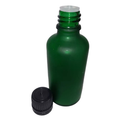 Frasco Vidrio Verde Esmerilado 100ml Válvula Antiderrame X10