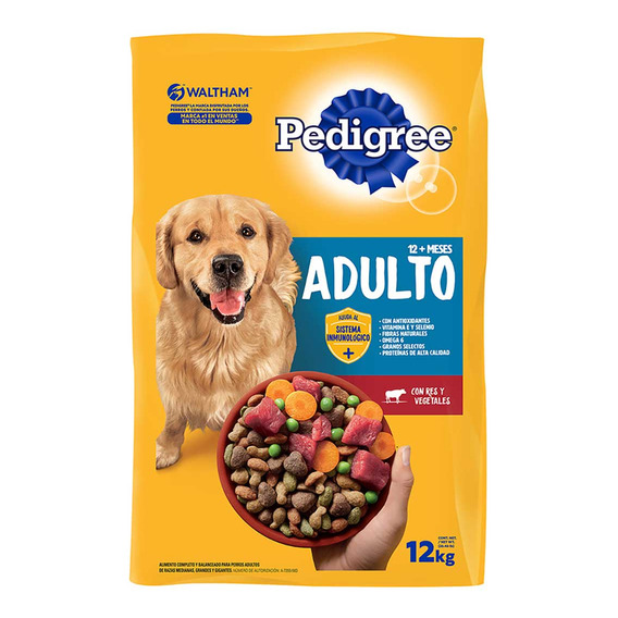 Alimento Para Perro Pedigree Adulto Nutrición Completa 12kg
