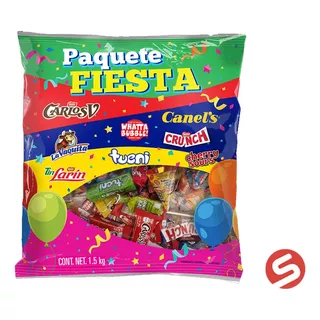 Dulces Y Chocolates Paquete Fiesta 1.5 Kg Carlos V Piñatera