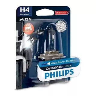Lâmpada Philips Crystal Vision Moto H4 35/35w Super Branca