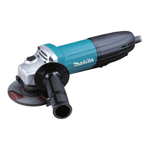 Miniesmeril angular Makita GA4534 turquesa 720 W 240 V + accesorio