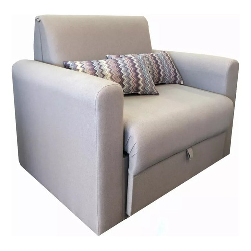 Sofa Cama 1 Plaza Exclusivos Diseños Y Tapizados - Artico Color Marrón Diseño De La Tela Tela
