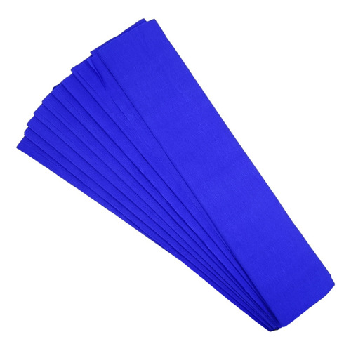 Paquete De 10 Papel Crepe Un Color Pascua 200cm X 50cm Color Azul Rey