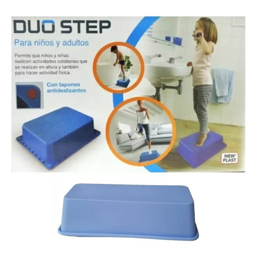 Step Funcional Antideslizante Pvc Fitness Plataforma Gym Color Azul