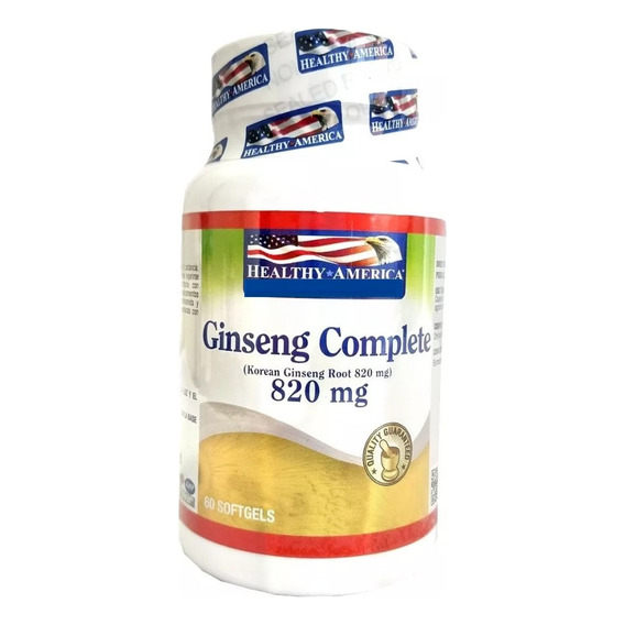 Ginseng Koreano Extracto De Raíz 820 Mg 60 Softgels Healthy