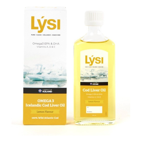 Aceite De Bacalao Sabor Limón Con Omega 3 240 Ml Lysi