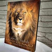 Quadro Em Madeira Mdf - Lion Of Judah Lamb Of God