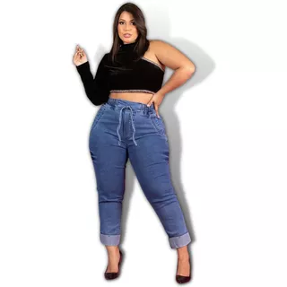 Calça Feminina Capri Jeans Empina Bumbum Moda Plus Size