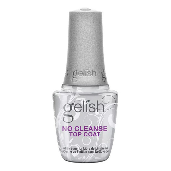 Brillo Sin Capa Pegajosa No Cleanse Top Coat 15ml Gelish Color Transparente