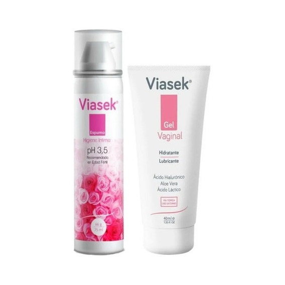 Combo Viasek Gel Vaginal Lubricante + Espuma De Higiene 3,5