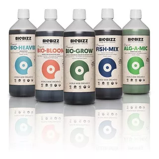 Kit Biobizz Grow+bloom+algaamic+fishmix+heaven 500ml