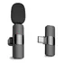 Micrófono Inalámbrico Solapa K9 Entrada Usb Tipo C Negro