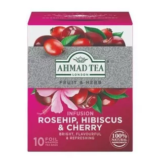 Chá Misto De Rosa Silvestre Hibisco E Cereja Ahmad Tea 20g