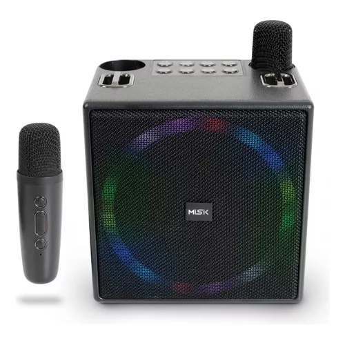 Bocina Portátil Karaoke con 2 micrófonos inalámbricos - MISIK