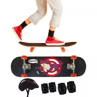 Kit Skate Infantil Sapo Joelheira Cotoveleira Capacete Mor Cor Preto Cor Das Rodas Vermelho E Preto Cor Dos Rolamentos Prta