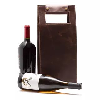 Porta Vinho Wine Bag Couro Legítimo Personalizado Nome/logo 